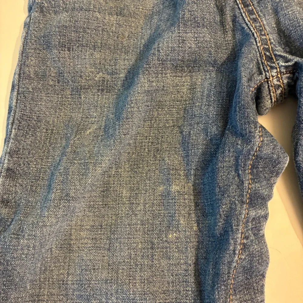 OshKosh Bgosh Girls 24 Months Blue Denim Heart Embroidered Bib Overalls 434A117